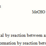 Figure 1:  Formation of (I) hemiacetal by reaction between an aldehyde (RCHO) and an alcohol  (R1OH); hemiacetal (II) formation by reaction between acetaldehyde and methanol.