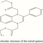 Figure 1: The molecular structure of the tested quinoxaline derivative.