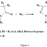 Figure 2: Synthetic route for the 4-Bromo-2-pyrazolin-5-on structure.