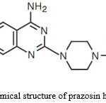 Figure 1: Chemical structure of prazosin hydrochloride.