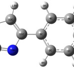 Figure 1: Serial number of atom and optimized structure of BPMT structure performed by B3LYP/6-311G(d,p) method.