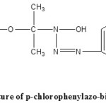 Figure 1: Structure of p-chlorophenylazo-bis-acetoxime