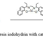 Scheme 3: synthesis iodohydrin with catalyst Schiff base