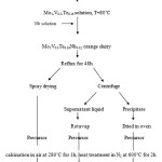 Figure 1: Flow chart of the synthesis of MoVTeNb mixed oxides.
