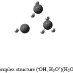 Figure 2: The neutral complex structure (-OH, H3O+)(H2O) with C1 symmetry.: 