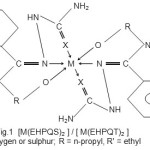 Figure 1:  [M(EHPQS)2 ] / [ M(EHPQT)2] X = oxygen or sulphur; R = n-propyl, R' = ethyl 