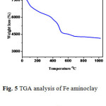 Figure 5: TGA analysis of Fe aminoclay nanocomposite.