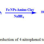 Scheme 2: Reduction of 4-nitrophenol to 4-aminophenol.