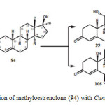 Figure 20: Biotransformation of methyloestrenolone (94) with Cunninghamella echinulata.