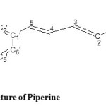 Figure 1:  Structure of Piperine.