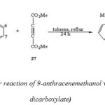 (Scheme 10: Diels-Alder reaction of 9-anthracenemethanol with dimethylacetylene-dicarboxylate)