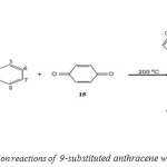 (Scheme 6: cycloaddition reactions of  9-substituted anthracene with ρ-benzoquinone)