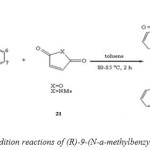 (Scheme 8: cycloaddition reactions of (R)-9-(N-a-methylbenzylamino) anthracene)