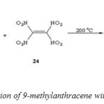 (Scheme 9: cycloaddition of 9-methylanthracene with tetranitroethylene )