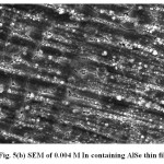 Fig. 5(b): SEM of 0.004 M In containing AlSe thin film