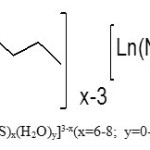 Structure of [BMIM]x-3[Ln(NCS)x(H2O)y]3-x(x=6-8; y=0-2, BMIM=1-butyl-3-methylimidazolium.