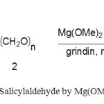 Scheme1. Synthesis Salicylaldehyde by Mg(OMe)2 in under grinding 