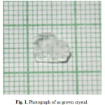 Fig. 1. Photograph of as grown crystal.