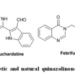 Fig. 1: Synthetic and natural quinazolinone compounds
