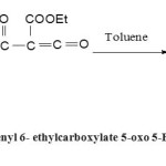Fig. 1: synthes is of 2-R7-phenyl 6- ethylcarboxylate 5-oxo 5-H 1,3,4-thiadiazolo [3,2- a]pyrimidine