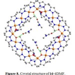 Figure 8. Crystal structure of 16•4DMF.