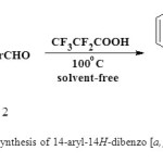 Scheme 1: synthesis of 14-aryl-14H-dibenzo [a, j] xanthenes