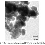 Fig. 4 TEM image of recycled PTA/Si-imid@ Si-MNPs