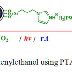 Scheme 1. Oxidation of 1-phenylethanol using PTA/Si-imid@ Si-MNPs catalyst