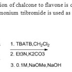 Scheme13. Oxidative cyclisation of chalcone to flavone is carried out for the synthesis of flavones.Here n-tetrabutylammonium tribromide is used as a catalyst21.