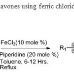 Scheme18. One pot synthesis of flavones using ferric chloride is efficient method carrid out by Rajiv Karmarkar & co-worker26.