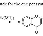 Scheme 34.Yitterbium triflate is ude for the one pot synthesis of flavones in this paper42.