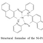 Figure 1	Structural formulae  of the Ni-PAN  complex.