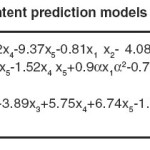 Table 6: IV and TFA content prediction models based on coded factors