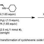 Scheme 1. Asymmetric transformation of cyclohexene oxide by catalyst 5.