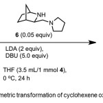 Scheme 2. Asymmetric transformation of cyclohexene oxide by catalyst 6.