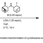 Scheme 4. Asymmetric transformation of cyclohexene oxide by catalyst 8.