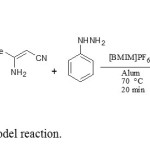 Scheme1: Standard model reaction.
