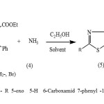 Figure 2.synthesof  2- R 5-oxo  5-H  6-Carboxamid 7-phenyl -1,3,4-thiadiazolo [3,2-a] pyrimidine.