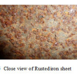 Fig.5  Close view of Rusted iron sheet