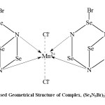 Fig. 4: Proposed Geometrical Structure of Complex, (Se4N3Br)2MnCl2.4H2O