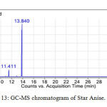 Figure 13: GC-MS chromatogram of Star Anise.