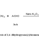Scheme 1: Synthesis of 3,4- dihydropyrano[c]chromene by nano Al2O3