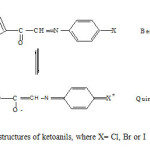 Fig.,1 Tautomeric structures of ketoanils, where X= Cl, Br or I 