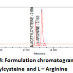 Figure 4: Formulation chromatogram for  N-acetylcysteine  and L – Arginine