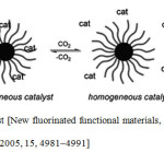 Fig. 9: Dendrimer as catalyst [New fluorinated functional materials, Mario Pagliaro and Rosaria Ciriminna, J. Mater. Chem., 2005, 15, 4981–4991]