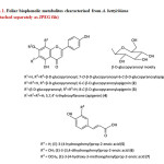 Fig. 1. Foliar biophenolic metabolites characterised from A. bettzickiana (Attached separately as JPEG file)