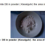 Fig.2 shows the raw diatomite DB in powder ( Kieselguhr) the area of Sig in the West of Algeria.
