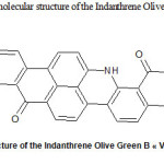 Fig.7  represents the molecular structure of the Indanthrene Olive  Green B « Vat Green 03 » dye of textile. 