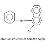 Schematic 1 Synthesis and Molecular structure of Schiff’s Naphtol-2-(Pyridylazo-2)-1 (PAN