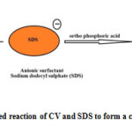 Fig.1. Ion pair associated reaction of CV and SDS to form a colored derivative)